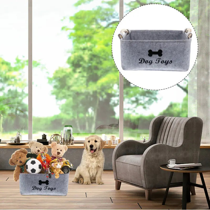 Dog Toy Storage Basket