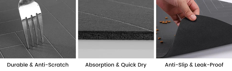 Absorbent Placemat for Food and Water Bowl