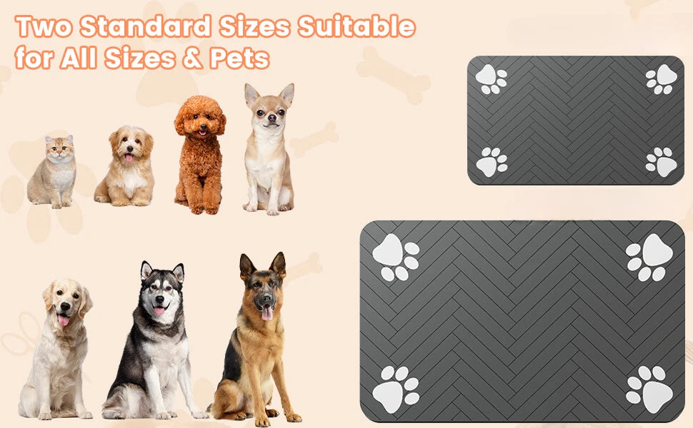 Absorbent Placemat for Food and Water Bowl